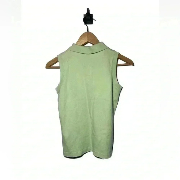Lauren Ralph Lauren Top Womens PS Petite Small Mint Sleeveless RL Logo Embroider - Picture 2 of 7